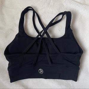 Black cross back Savvi sports bra